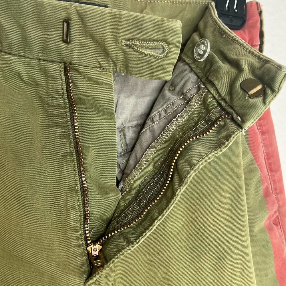 MOTHER DENIM Shaker Prep Fray Fatigue Cropped Pant Stripe Green / Red 24 - Picture 8 of 11